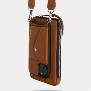 bandolier iphone 11 phone case with wallet pouch and crossbody strap